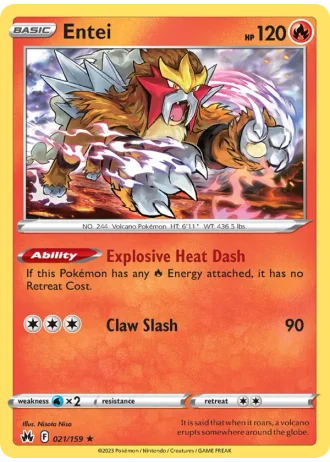 Entei #021/159 — Crown Zenith