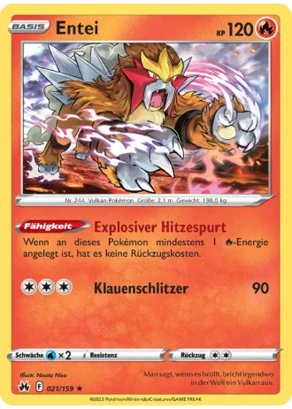 Entei #021/159 — Zenit der Könige