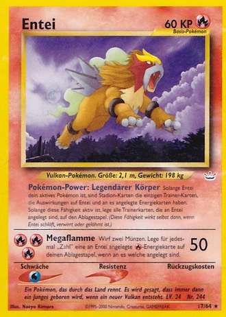 Entei (1. Edition) #17/64 — Neo Revelation (1. Edition)