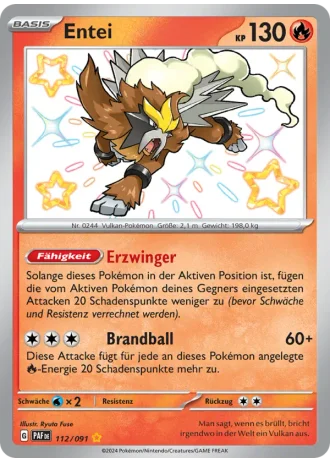 Entei #112/91 — Paldeas Schicksale