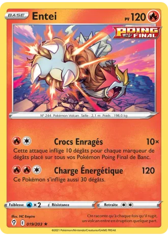 Entei #19/203 — Évolution Céleste
