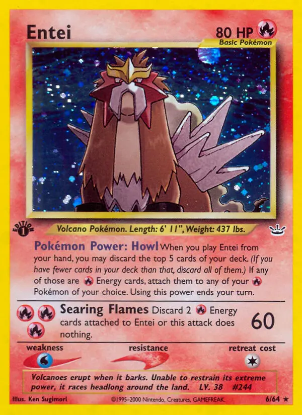 Entei (1st Edition) #6 — Neo Revelation (1st Edition)