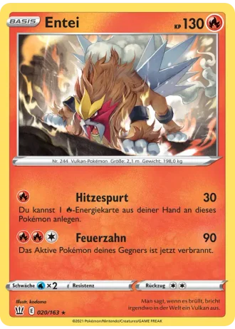 Entei #20/163 — Kampfstile