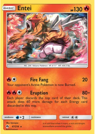 Entei #47/214 — Lost Thunder