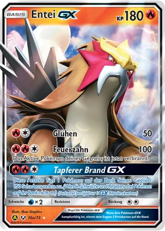 Entei GX #10a/73 — Gelbes-A-Alternativkarten