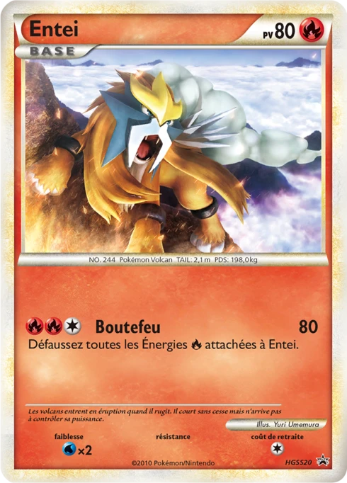 Entei HGSS20 — HeartGold & SoulSilver Promos