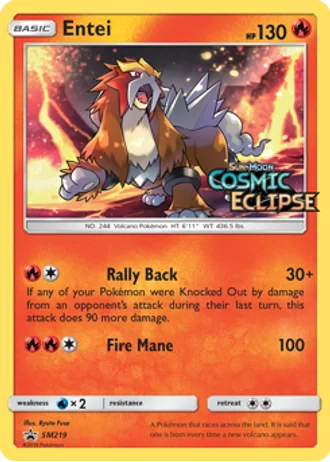 Entei (STAFF) SM219 — Sun & Moon Promos