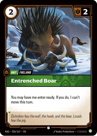 Entrenched Boar #026/167 — Radiance