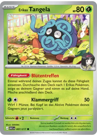 Erikas Tangela #007/217 — Erhabene Helden