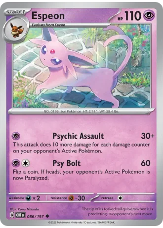 Espeon #086 — Obsidian Flames