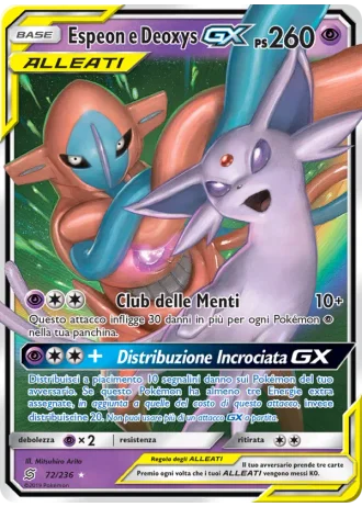 Espeon e Deoxys GX #72/236 — Sintonia Mentale