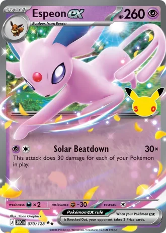 Espeon ex #070/128 — 30th Celebration