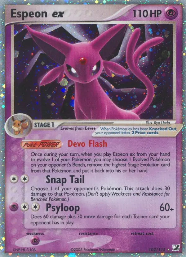 Espeon ex #102 — EX Forze Segrete