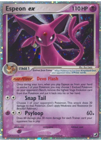 Espeon ex #102 — Unseen Forces