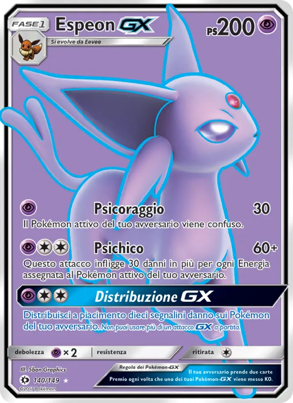 Espeon GX #140 — Sole e Luna