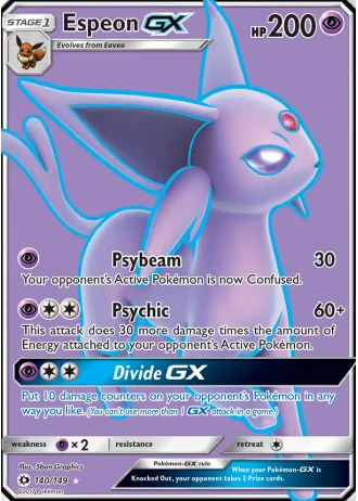 Espeon GX #140 — Sun & Moon