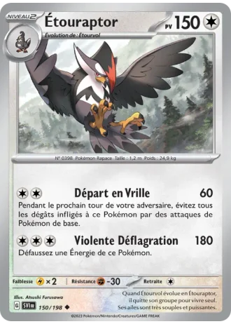 Étouraptor #150/198 — Écarlate et Violet
