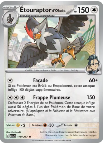Étouraptor d'Okuba #170/217 — Héros Transcendants