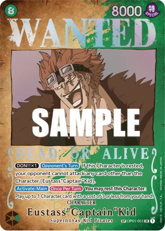 Eustass "Captain" Kid (OP51-051) (Wanted Poster) — Pillars of Strength (OP03)