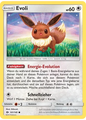 Evoli #101/149 — Sonne & Mond