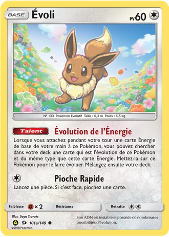 Évoli #101a — Cartes alternatives A jaune