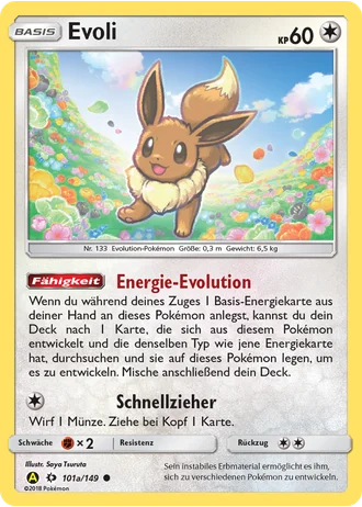 Evoli #101a — Gelbes-A-Alternativkarten