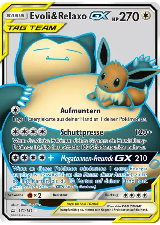 Evoli & Relaxo GX #171/181 — Teams sind Trumpf