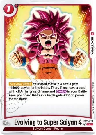 Evolving to Super Saiyan 4  FB07-023 — Wish for Shenron (FB07)