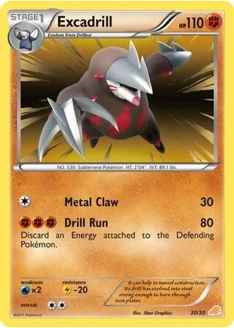 Excadrill #30/30 — BW trainer Kit (Excadrill)