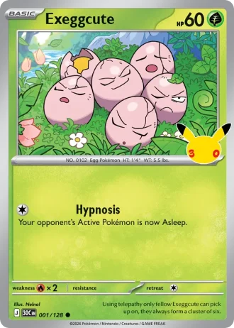 Exeggcute #001/128 — 30th Celebration