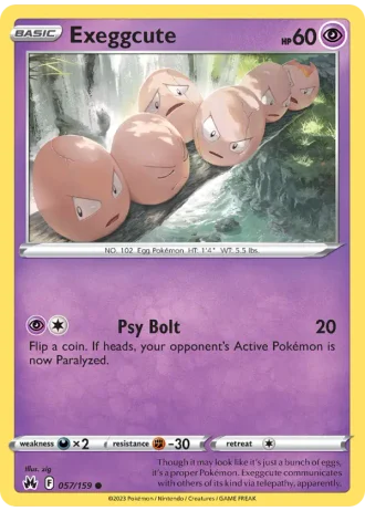 Exeggcute #057/159 — Crown Zenith