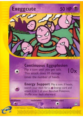 Exeggcute #77 — Aquapolis