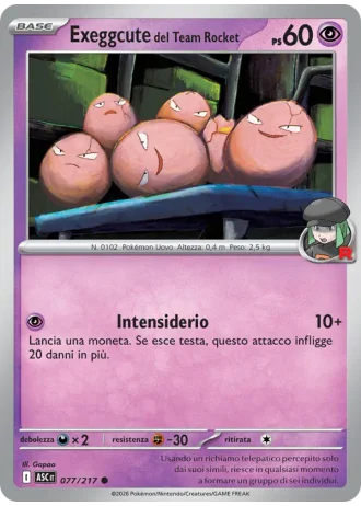 Exeggcute del Team Rocket #077/217 — Ascesa Eroica