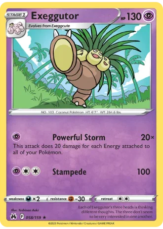 Exeggutor #058/159 — Crown Zenith