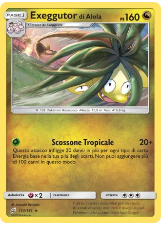 Exeggutor di Alola #114 — Gioco di Squadra