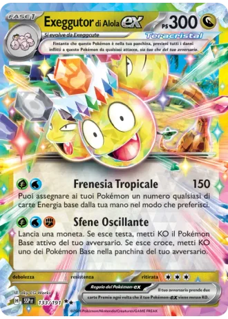 Exeggutor di Alola ex #133/191 — Scintille Folgoranti