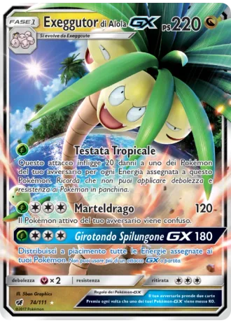 Exeggutor di Alola GX #74/111 — Invasione Scarlatta