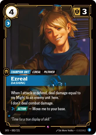 Ezreal, Dashing #082/221 — Spiritforged