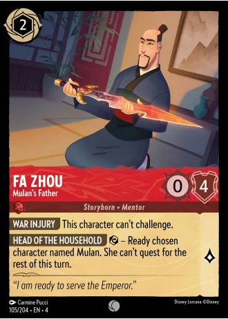 Fa Zhou - Mulan's Father #105/204 — Ursula's Return