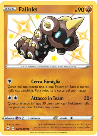 Falinks SV074/122 — Tesoro Cromatico (Destino Splendente)