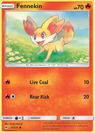 Fennekin #15/131 — Forbidden Light