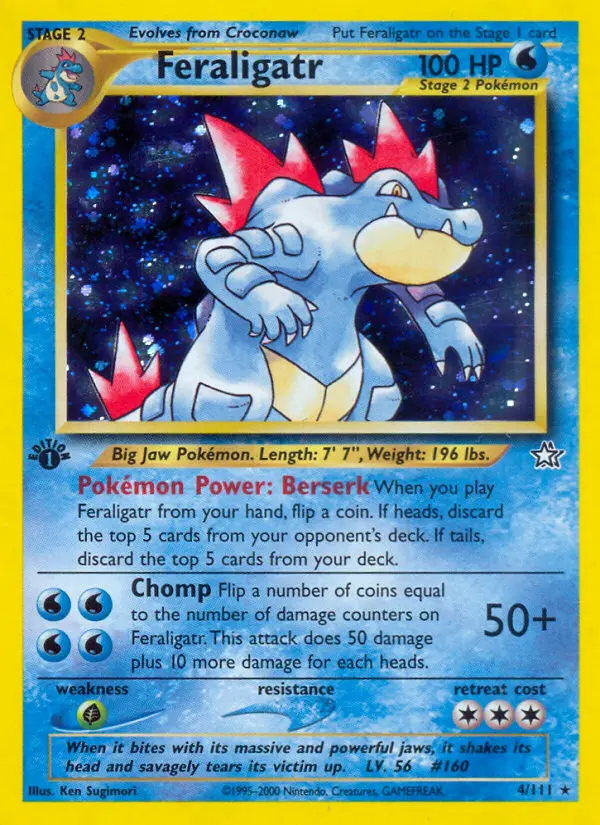 Feraligatr (1st Edition) #4 — Neo Genesis (1st Edition)