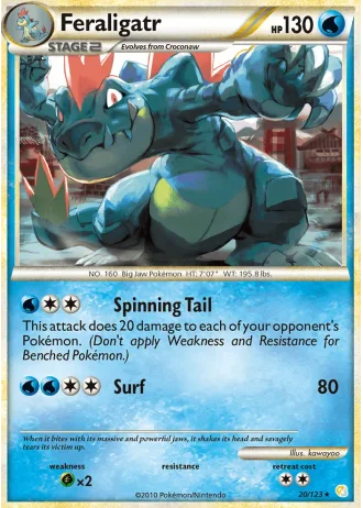 Feraligatr #20/123 — HeartGold SoulSilver