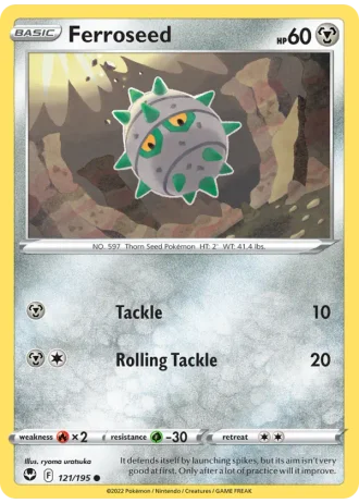 Ferroseed #121/195 — Silver Tempest