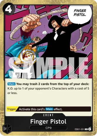 Finger Pistol (EB01-051) (Reprint) — One Piece Card The Best Vol.2(PRB02)