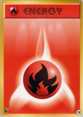 Fire Energy #14 — Intro Pack Neo (Chikorita)