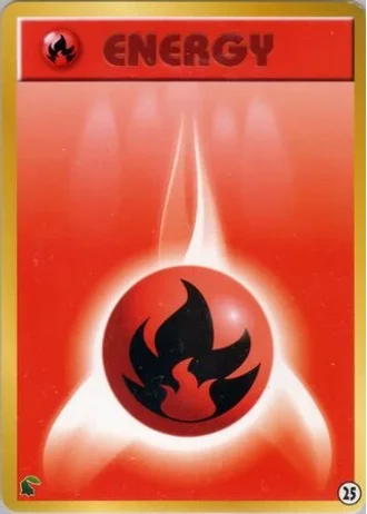 Fire Energy #25 — Intro Pack Neo (Chikorita)