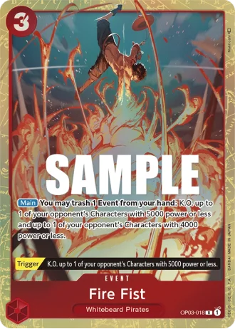 Fire Fist (OP03-018) (Alternative Art) — Pillars of Strength (OP03)