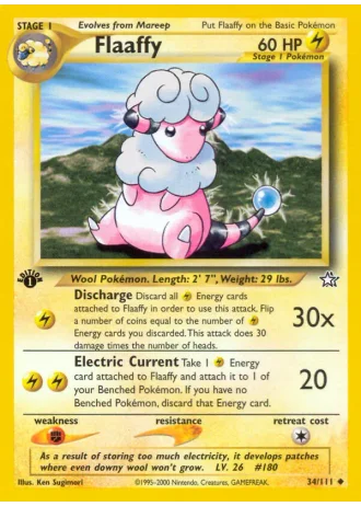 Flaaffy (1st Edition) #34 — Neo Genesis (1st Edition)