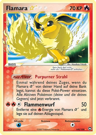 Flamara Gold Star #100/108 — EX Power Keepers